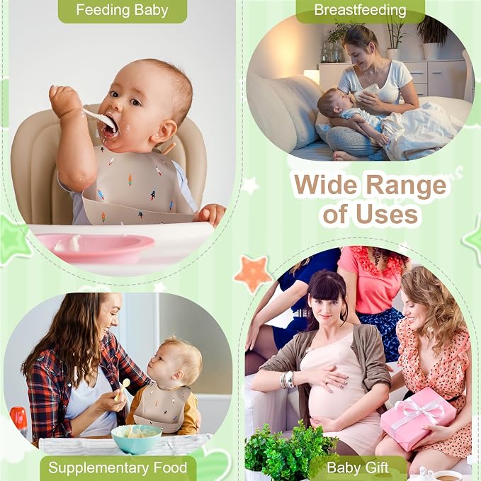 Accmor Silicone Baby Bibs, Waterproof Soft Bibs - Image 7