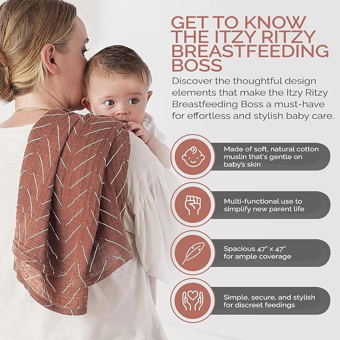 Itzy Ritzy Breastfeeding Boss Multi-Use Cover – A Nursing Cover, Car Seat - Image 2
