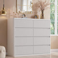 White 8 Drawer Dresser, Modern Fluted Dressers & Chest of Drawers by StandifurnoFurniture