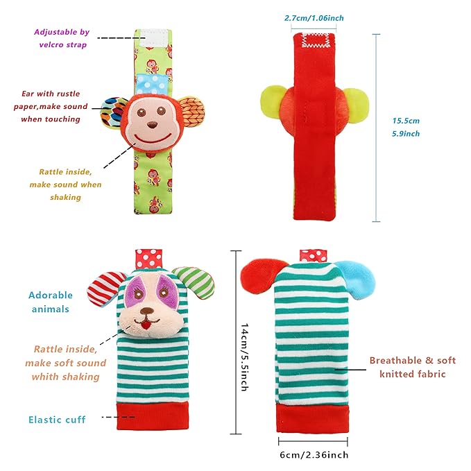 Wrist Rattles Foot Finder Rattle Toy - Image 2