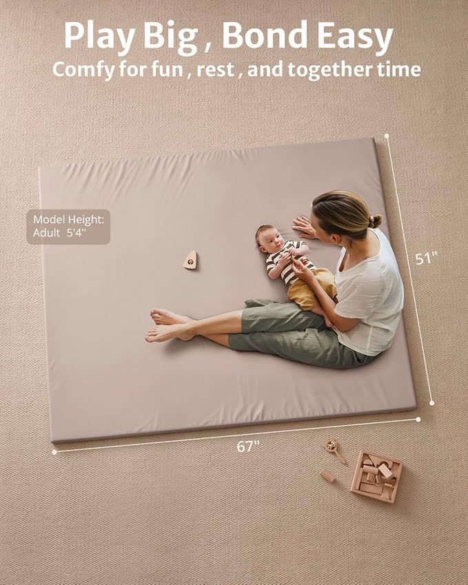 Blissful Diary Vegan Leather Baby Play Mat, Waterproof and Wipe-Clean - Image 2