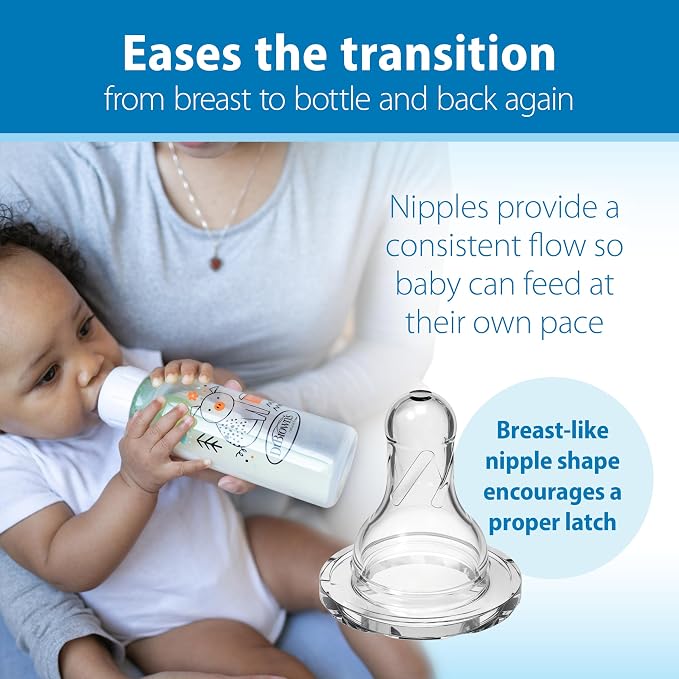 Dr. Brown's Natural Flow Anti-Colic Options+ Narrow Baby Bottle, Pig & Frog - Image 4