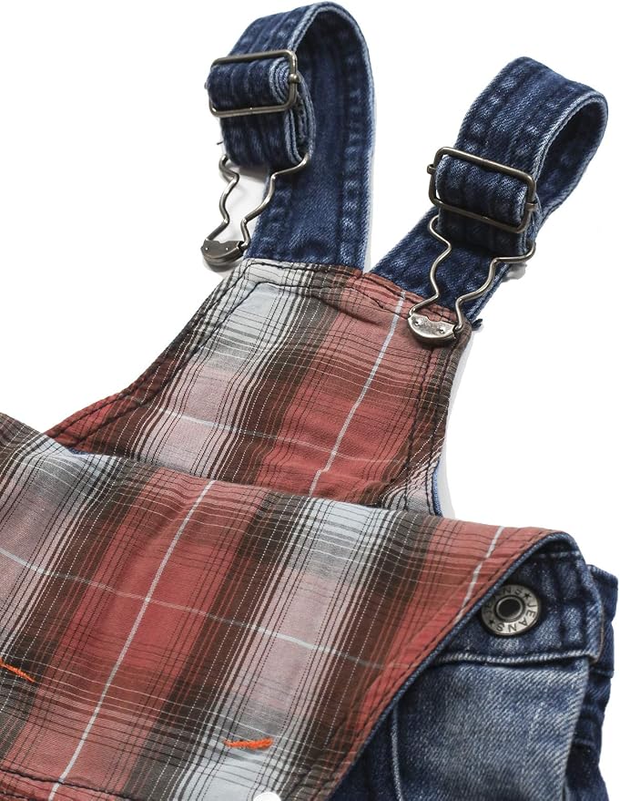 KIDSCOOL SPACE Baby Little Kids Cute Denim Embroidered Fashion Jean Overalls - Image 3
