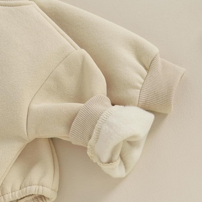 VISGOGO Newborn Infant Baby Boy Girls Oversized Romper Little Dude Sweater - Image 6