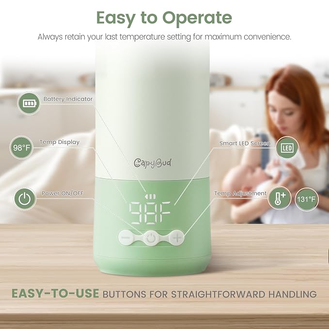 Portable Bottle Warmer for Travel, 3Min Fast Heating Bottle Warmer for - Image 7