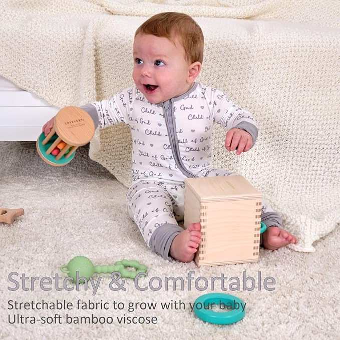 LollyBanks Baby Pajamas, 2-Way Zipper Romper, 95% Viscose Made from Bamboo and - Image 3