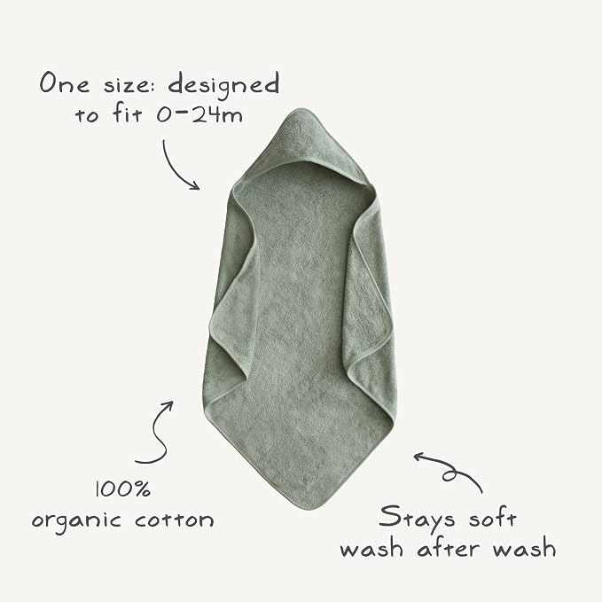 mushie Baby Hooded Towel | Organic Cotton - Image 9