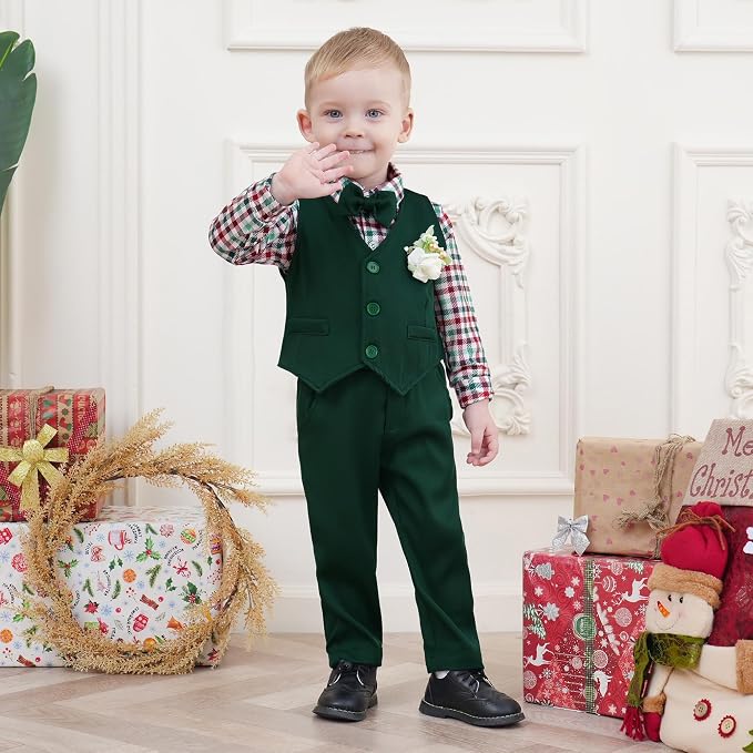 SANMIO Baby Boy Clothes Suits Infant Gentleman Outfit Collared Dress - Image 2