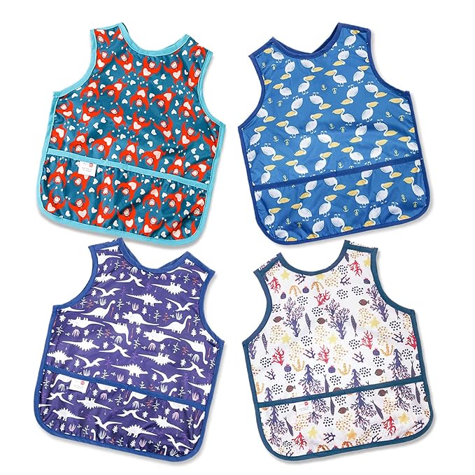 Joyo roy Mess Proof Baby Bibs for Eating Waterproof Toddler Bibs 1-3 Years Soft by Joyoroy