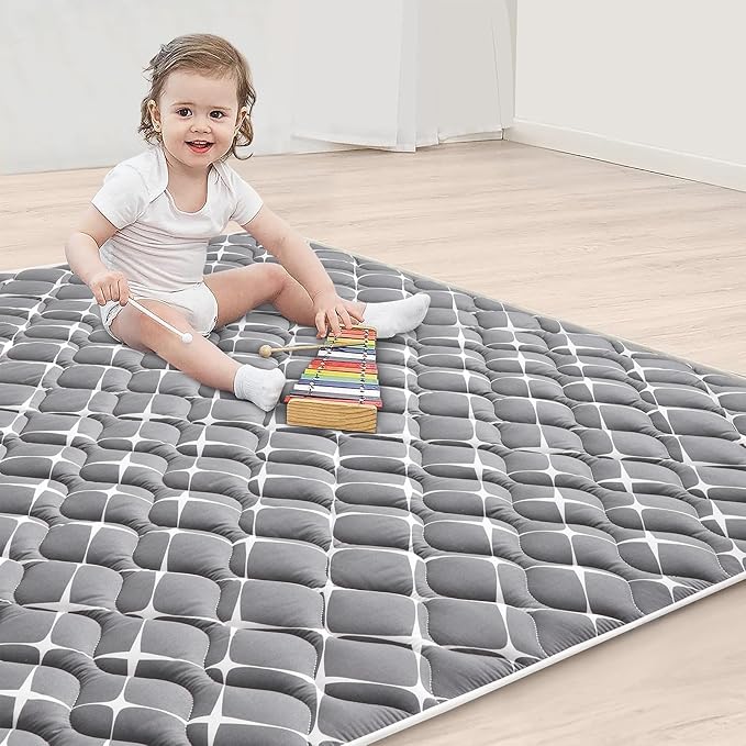 High-Density Foam Baby Play Mat, 50x50 Inches Thicken One-Piece Comfortable and - Image 3