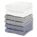 Muslin Baby Washcloths 6 Pack, 100% Cotton Wash Cloths by Unnivoll