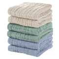 Muslin Baby Washcloths 6 Pack, 100% Cotton Wash Cloths by Unnivoll