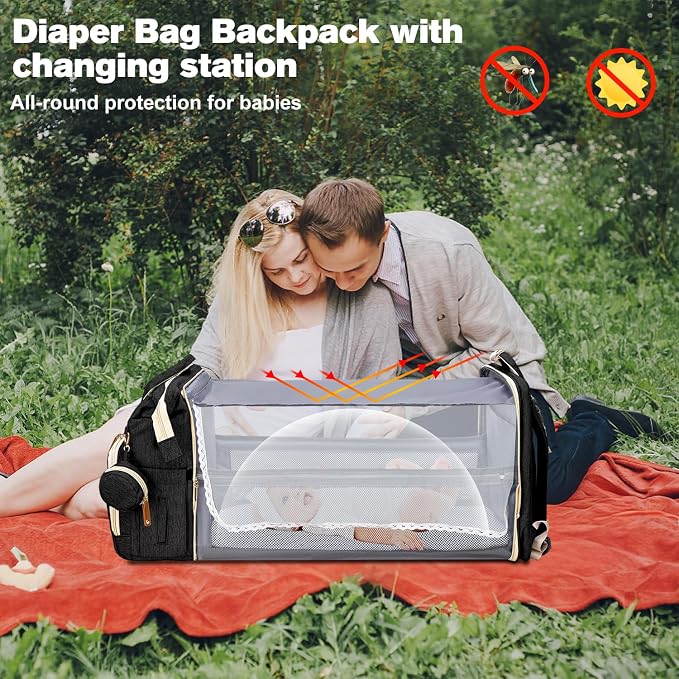 Diaper Bag Backpack, Large Waterproof Lightweight Diaper Bag - Image 4