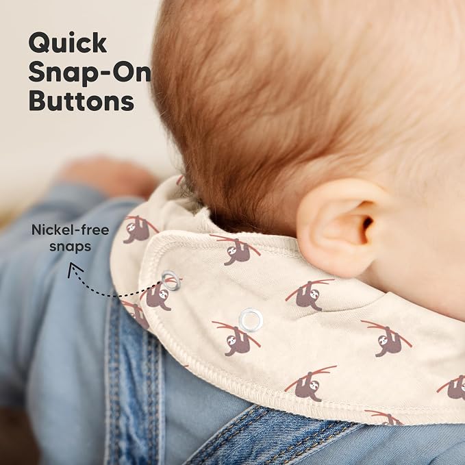 8-Pack Organic Baby Bandana Bibs - Image 8