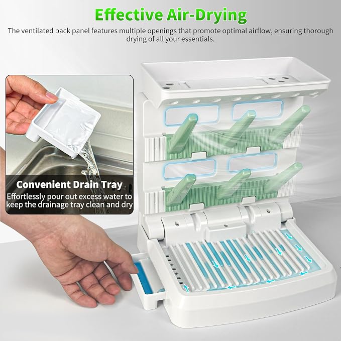 Baby Bottle Drying Rack for 6 Bottles, Vertical Cup Drying Holder, Space Saving - Image 4