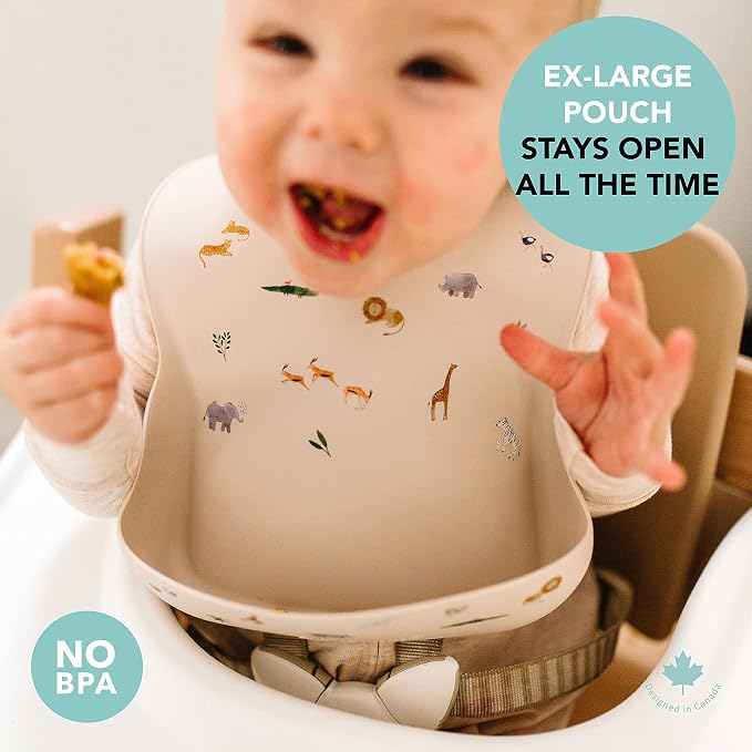 Loulou Lollipop Soft, Waterproof Silicone Feeding Bib - Image 4