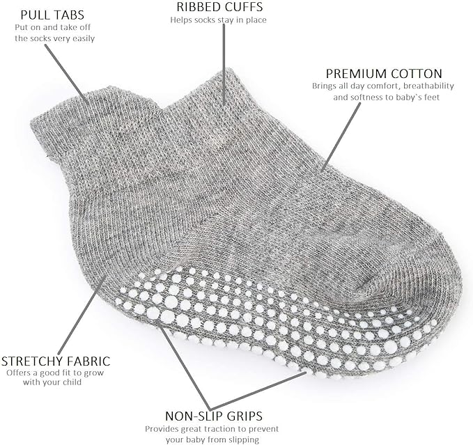 Zaples Baby Non Slip Grip Ankle Socks - Image 2