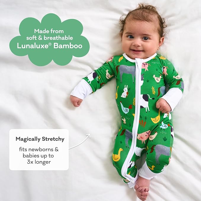 Little Sleepies Pajamas for Baby Boys & Girls, Viscose from Bamboo Baby Pajamas - Image 3
