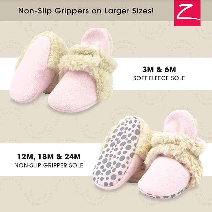 Zutano Unisex Fleece Baby Booties, Two Snap Closure, Newborn to 24 Months - Image 2