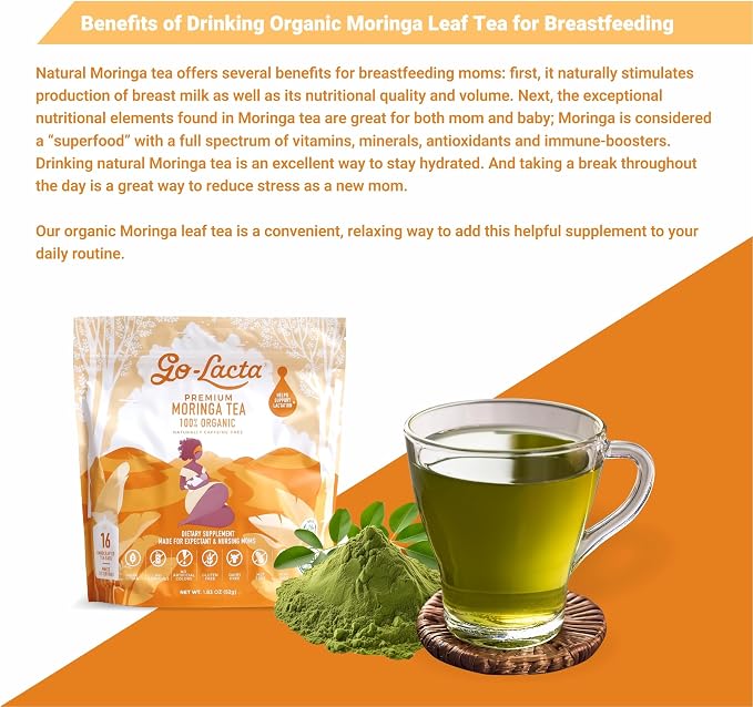 Go-Lacta Organic Moringa Tea – Increase Breast Milk Supply – Natural Lactation - Image 8