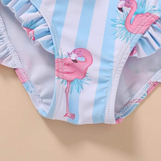 Toddler Swimsuit Girl Color Block Stripe Swimwear Baby Girl Summer Beach - Image 5