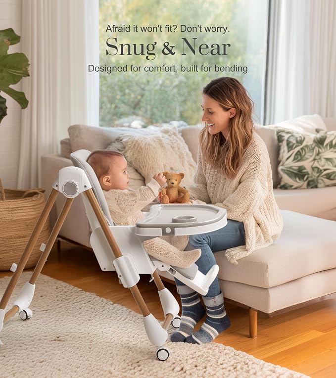 Mallify Foldable High Chairs for Babies and Toddlers, 3-in-1 Convertible Baby - Image 7