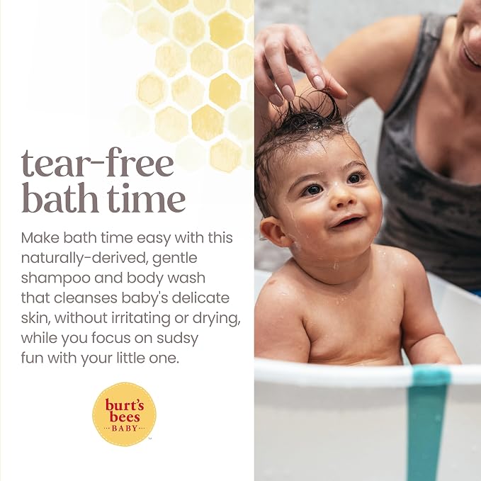 Burt's Bees Baby Sensitive Foaming Shampoo and Wash, Fragrance Free, Tear Free - Image 3