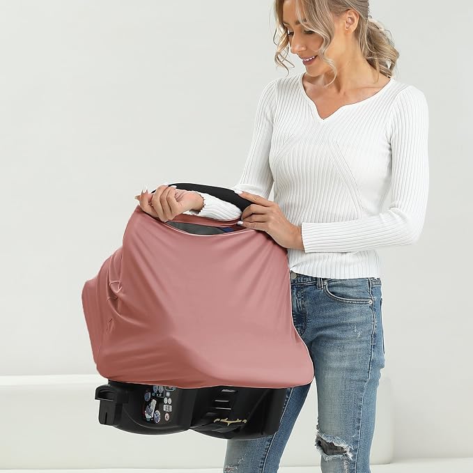 Breathable Car Seat Cover for Babies – Multi-Purpose Soft Rayon Nursing Cover - Image 2