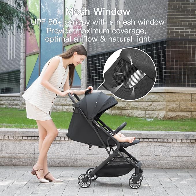 Compact Fold Baby Stroller, Lightweight Travel Toddler Stroller - Image 6