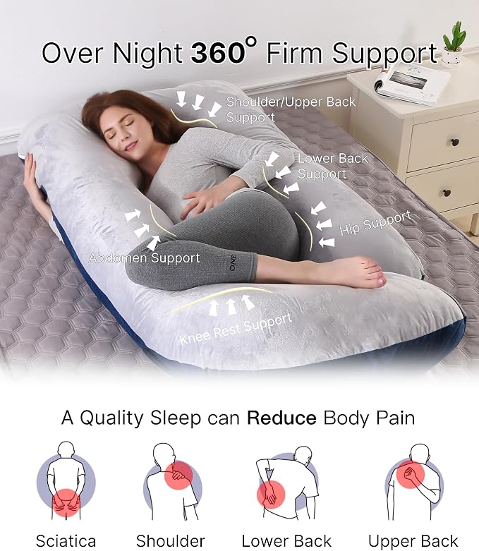 Pregnancy Pillow, Full Body Maternity Pillow 57 inch, - Image 2