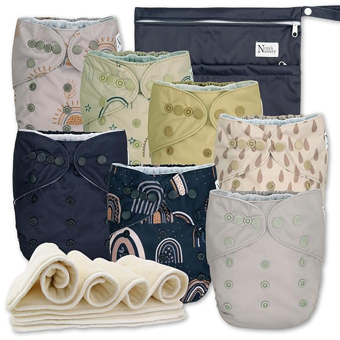 Nora's Nursery Cloth Diapers 7 Pack by NorasNursery