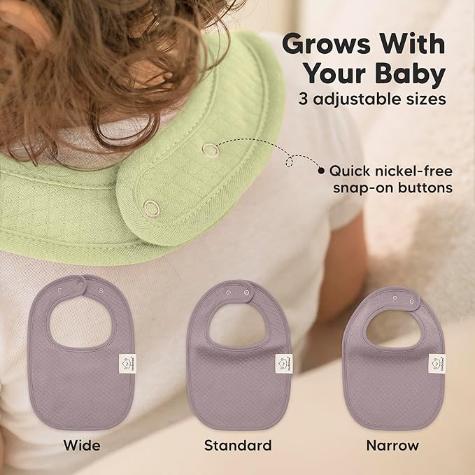 8-Pack Organic Baby Bibs for Girls, Boys - Image 5