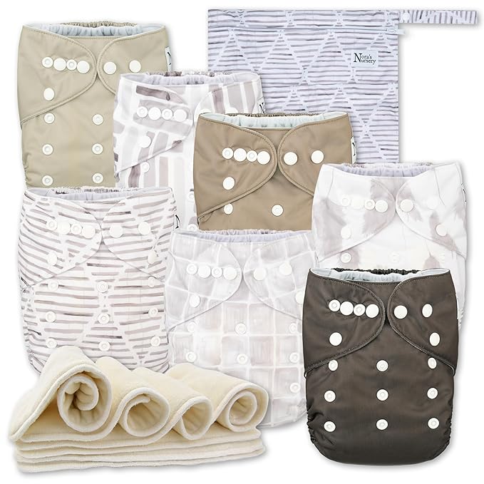 Nora's Nursery Cloth Diapers 7 Pack by NorasNursery