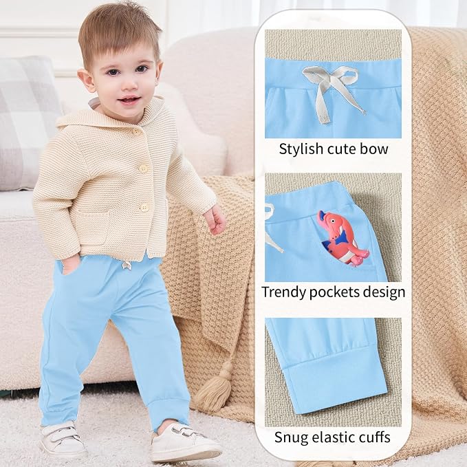 DREAM BUS Pack of 3 Toddler Jogger Pants - Image 4