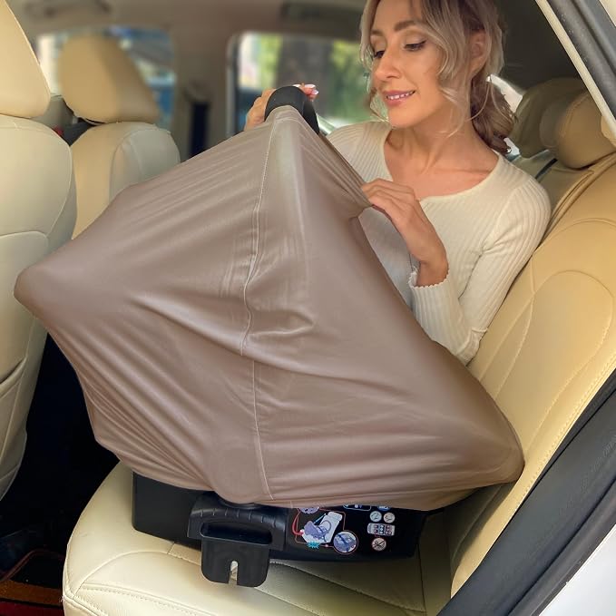 Breathable Car Seat Cover for Babies – Multi-Purpose Soft Rayon Nursing Cover - Image 7
