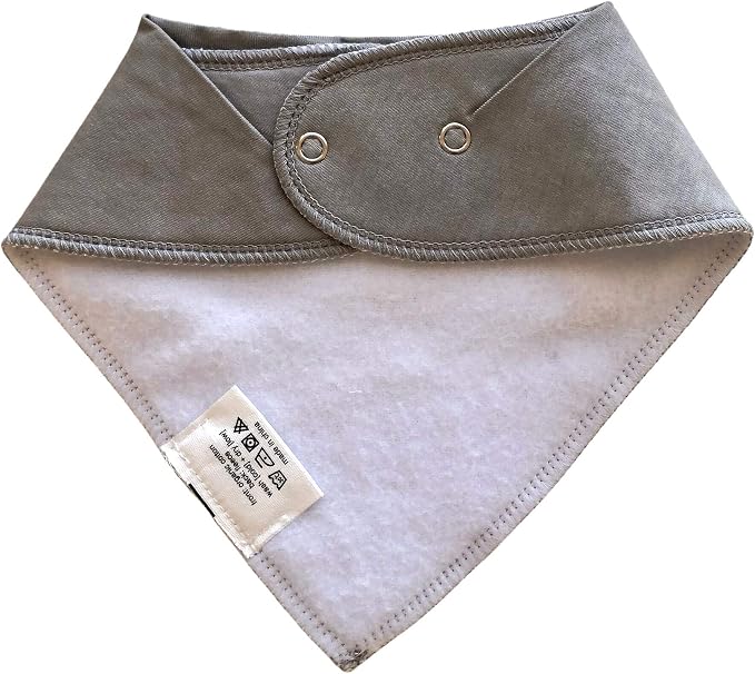 Denver James Bandana Feeding Drool Baby Bib I Soft Organic Cotton I Fleece Back - Image 2