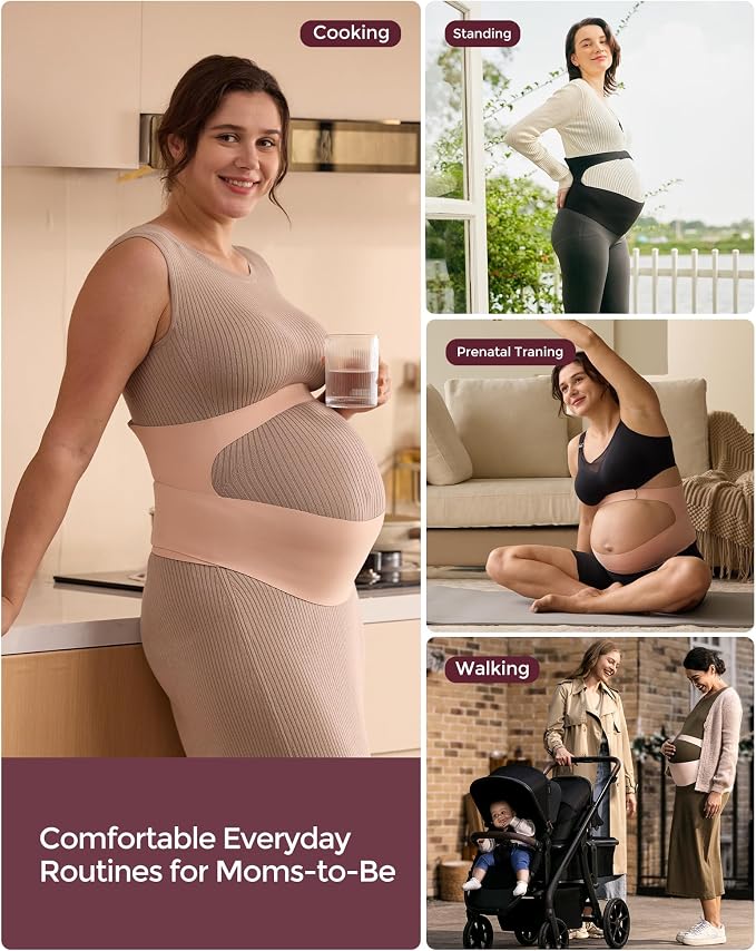 Momcozy Pregnancy Belly Band, CozySupport Ergonest Maternity Belly Band - Image 8