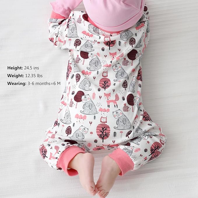 Newborn Baby 2-way Zipper Romper Cotton One-piece Jumsuit 3-pack, 0-24 Months - Image 5