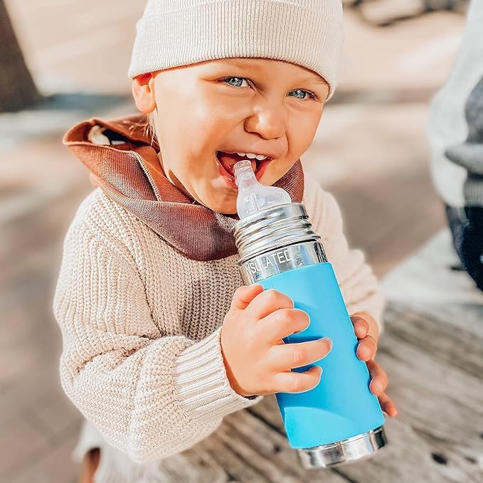 Pura Kiki 9oz/260ml Stainless Steel Insulated Sippy Bottle w/Sleeve, - Image 8