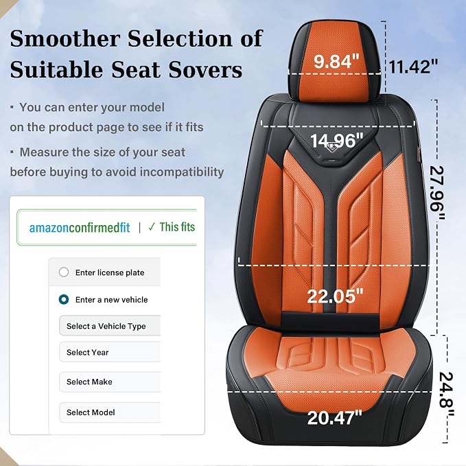 Coverado Seat Covers, Car Seat Covers Front Seats, Leather Seat Covers - Image 5