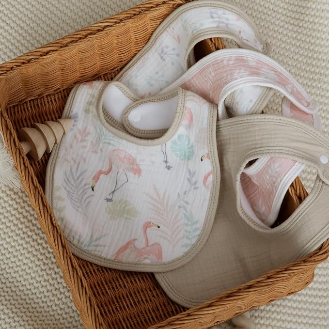 Muslin Baby Drool Bibs for Unisex Boys Girls, 10 Pack Soft Cotton Baby Bib for - Image 9