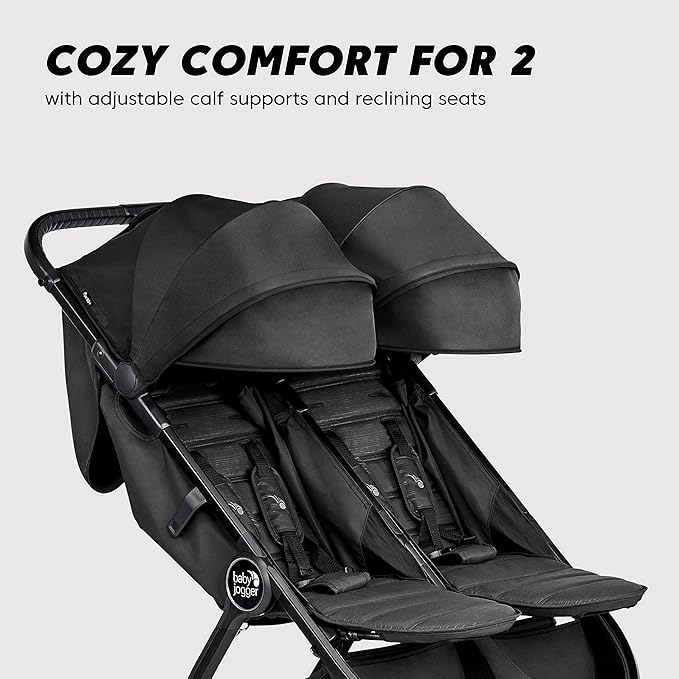 Baby Jogger City Tour 2 Double Stroller Compact & Sleek Twin Design - Image 3