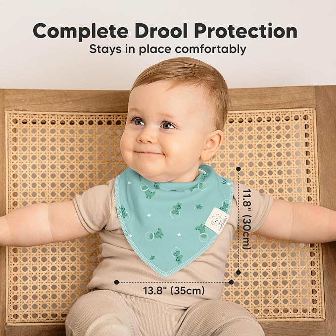 10-Pack Organic Baby Bandana Bibs - Image 5