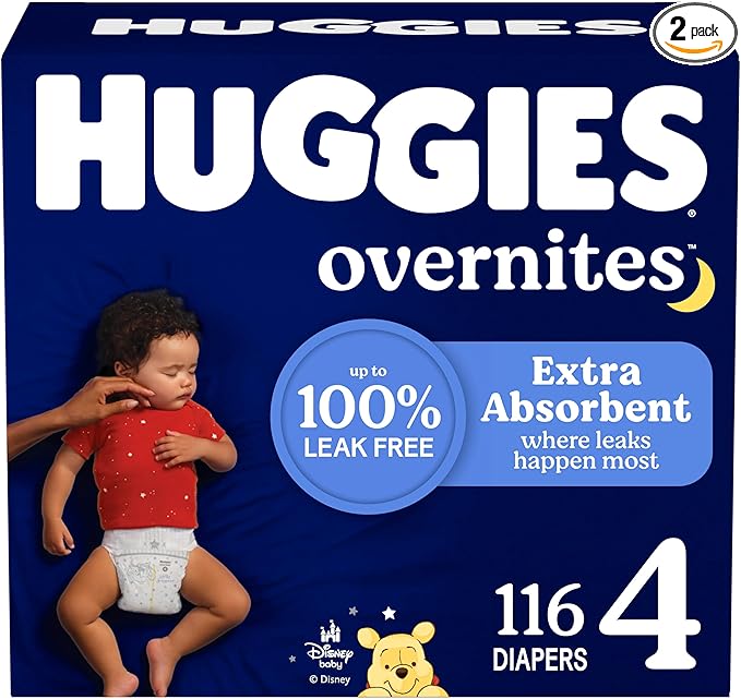 Huggies Size 4 Overnites Baby Diapers: Overnight Diapers, Size 4, 116 Ct by Huggies%C2%AE