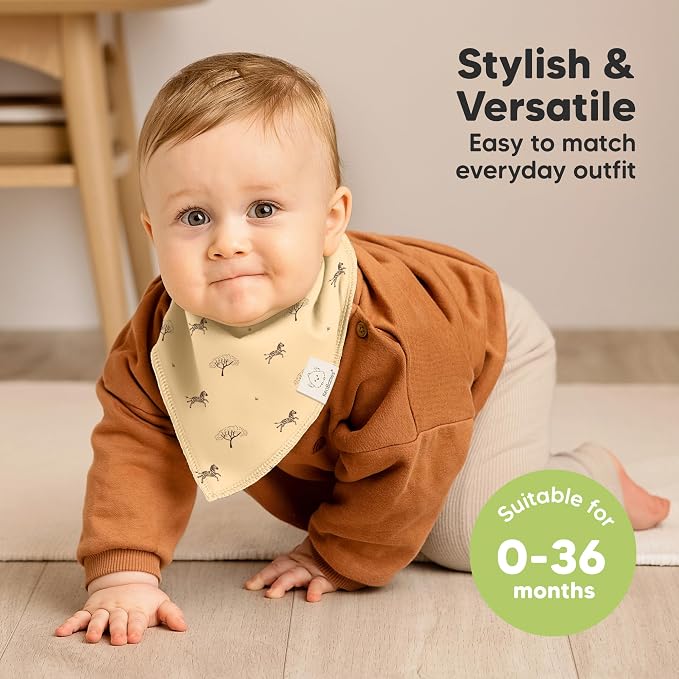 8-Pack Organic Baby Bandana Bibs - Image 4