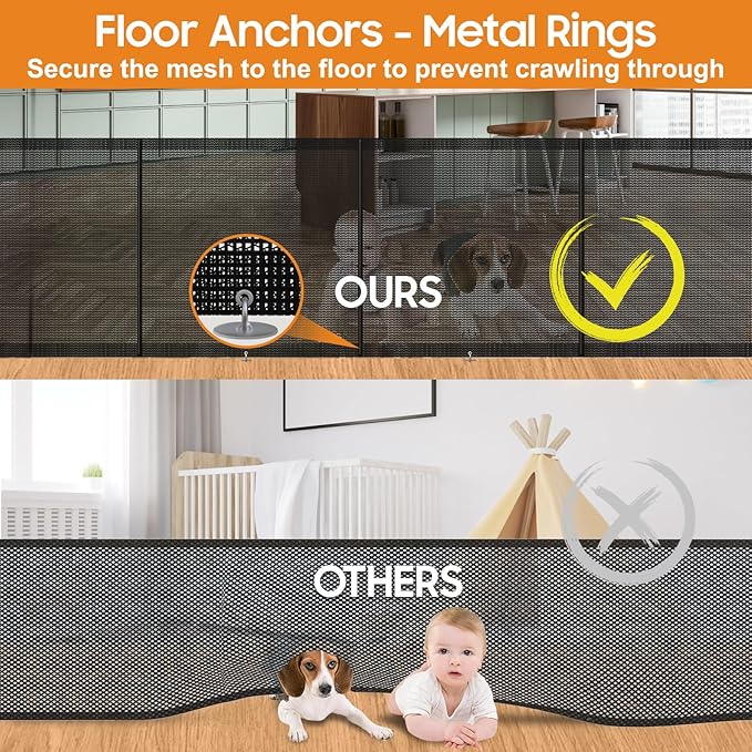 180" Extra Wide Retractable Baby Gates - Image 5