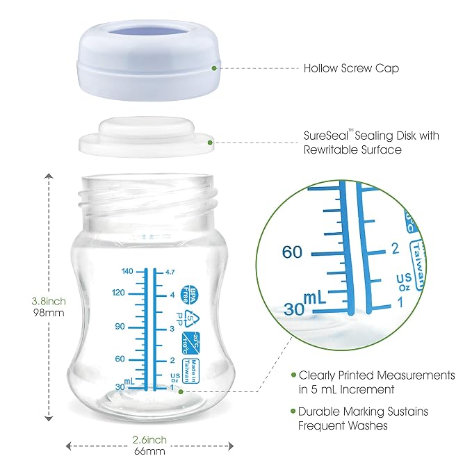 Maymom Wide-Mouth Milk Storage Feeding Collection Bottle - Image 3