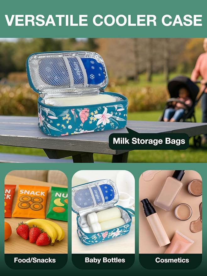 Breast Milk Cooler Travel Bag, Real-Time Temperature Display, Holds 20oz - Image 6