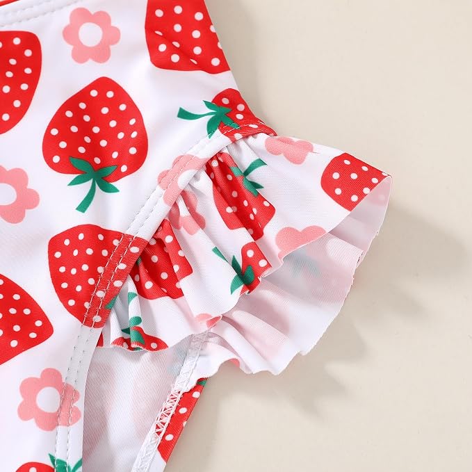 YOUNGER TREE Toddler Girls Two Pieces Swimsuit Color Block Stripe Swimwear - Image 6