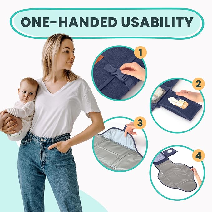 Portable Changing Pad for Baby, Travel Diaper Changing Pad for Newborn - Image 8